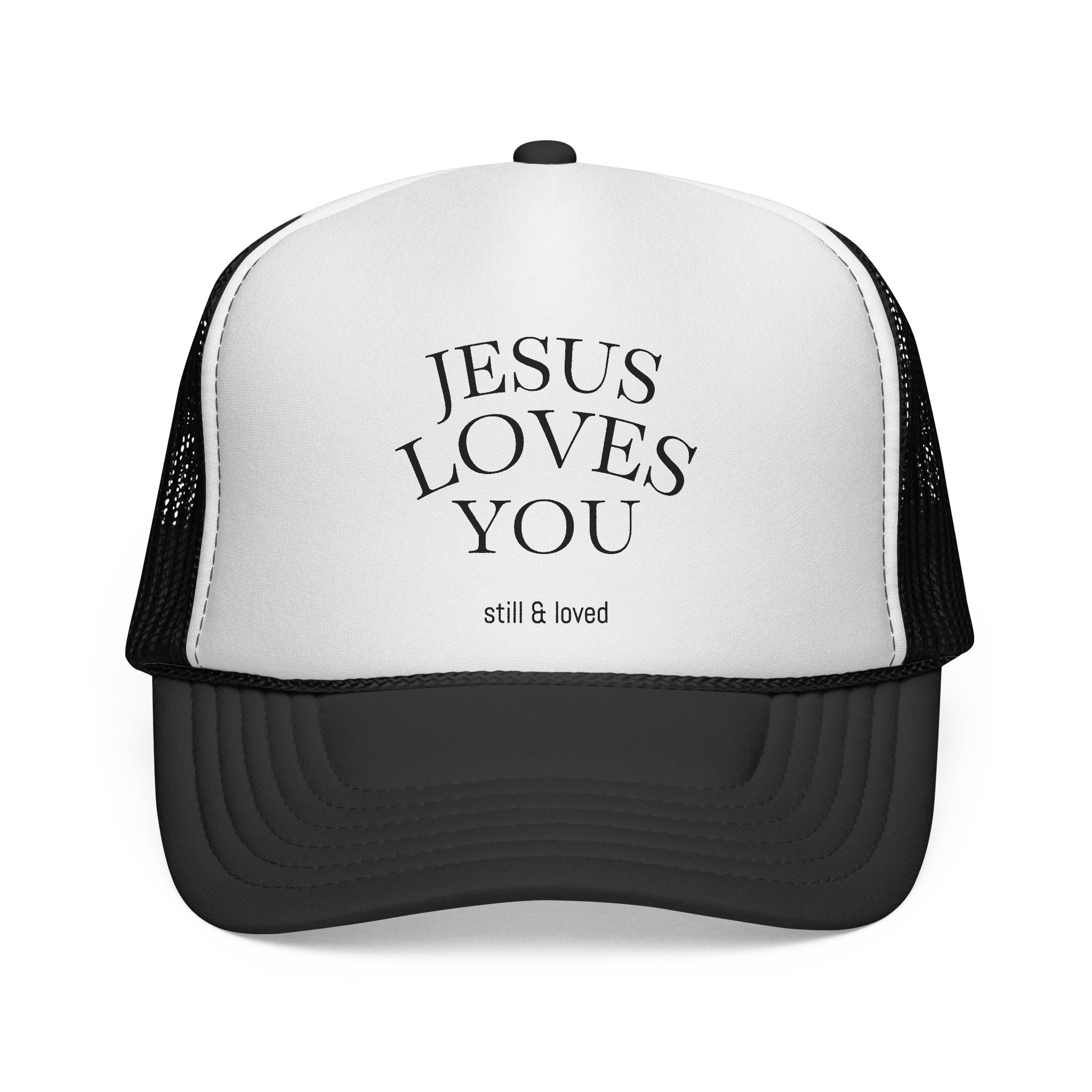 Jesus Loves You trucker cap | faith message, embroidered style