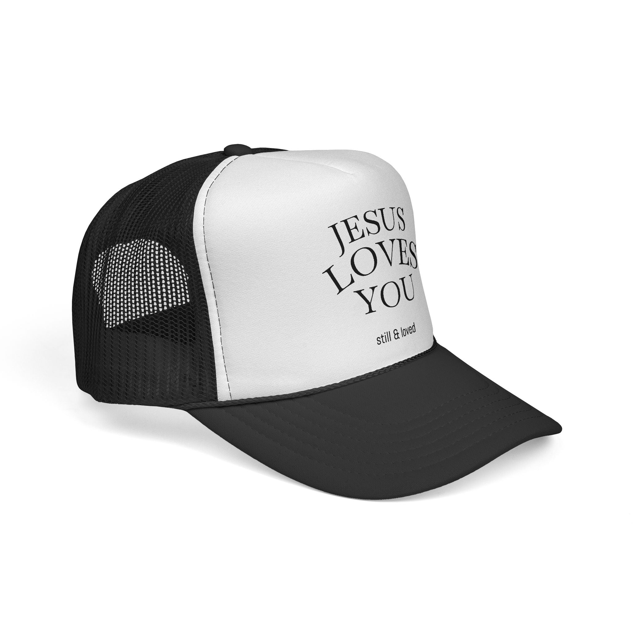 Jesus Loves You trucker cap | faith message, embroidered style