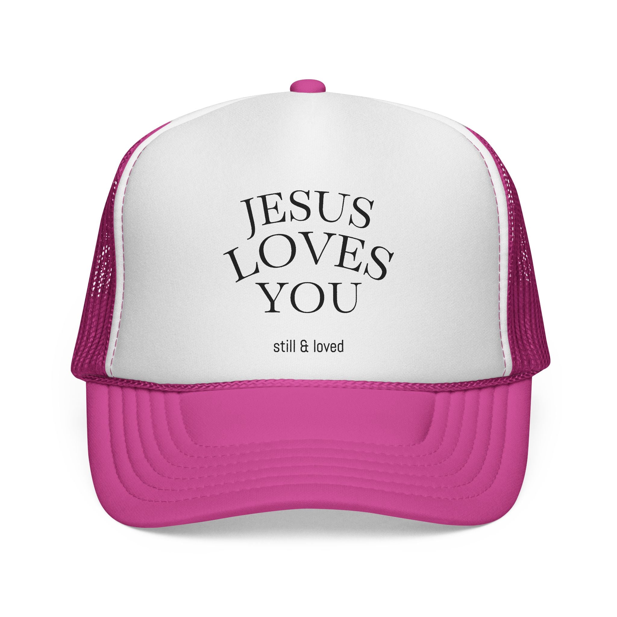 Jesus Loves You trucker cap | faith message, embroidered style