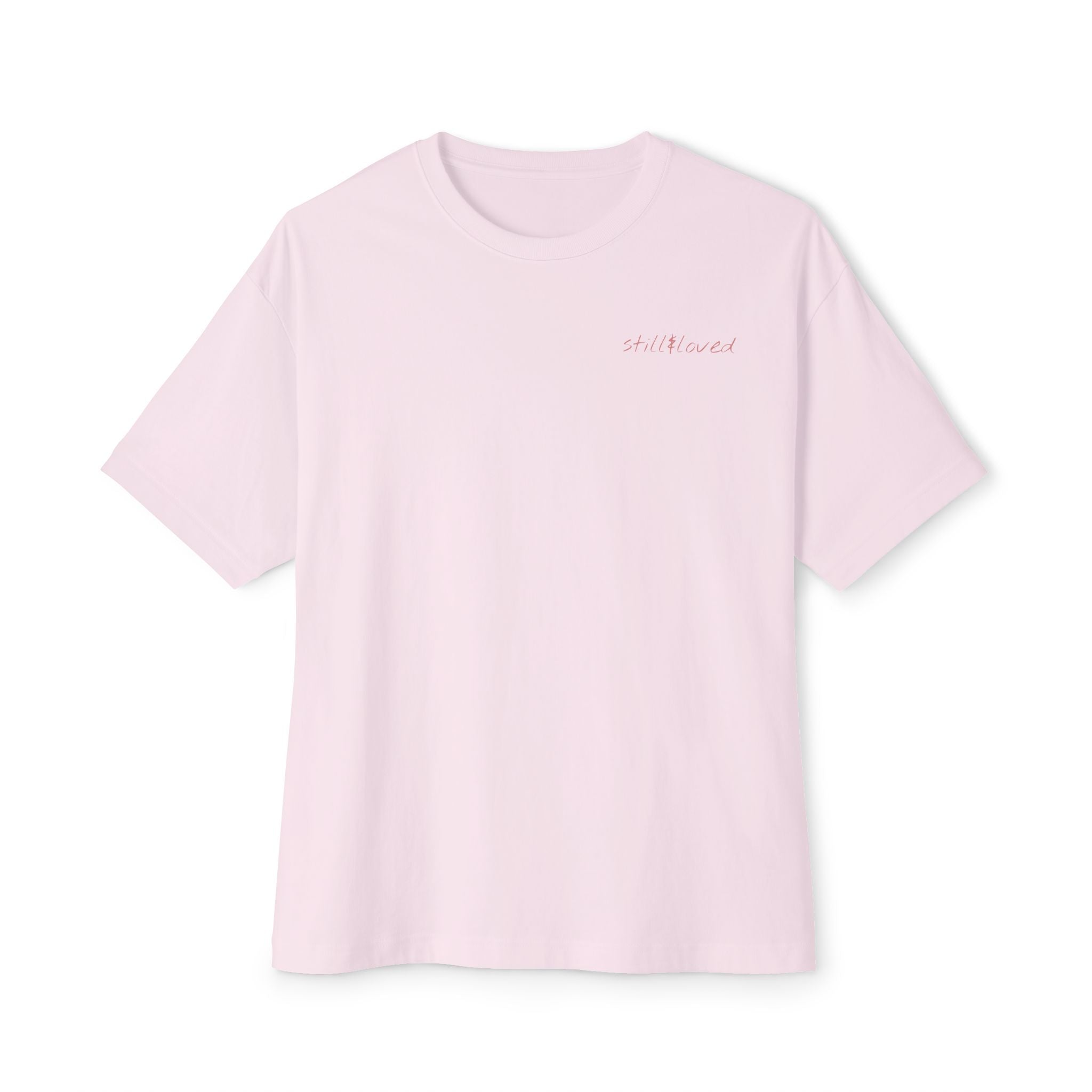 Jesus Loves You Oversized Tee — Pink Boxy Christian T‑Shirt