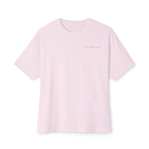 Jesus Loves You Oversized Tee — Pink Boxy Christian T‑Shirt